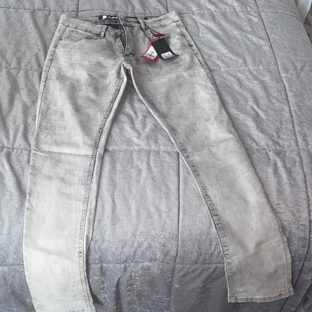 Zara Men's Slim Fit Light Gray Jeans